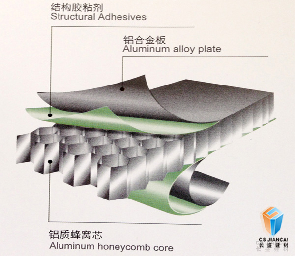 铝蜂窝板表面结构图