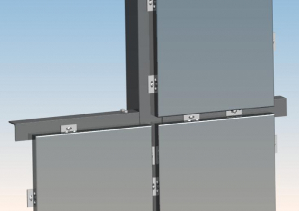 螺母角码安装铝单板幕墙